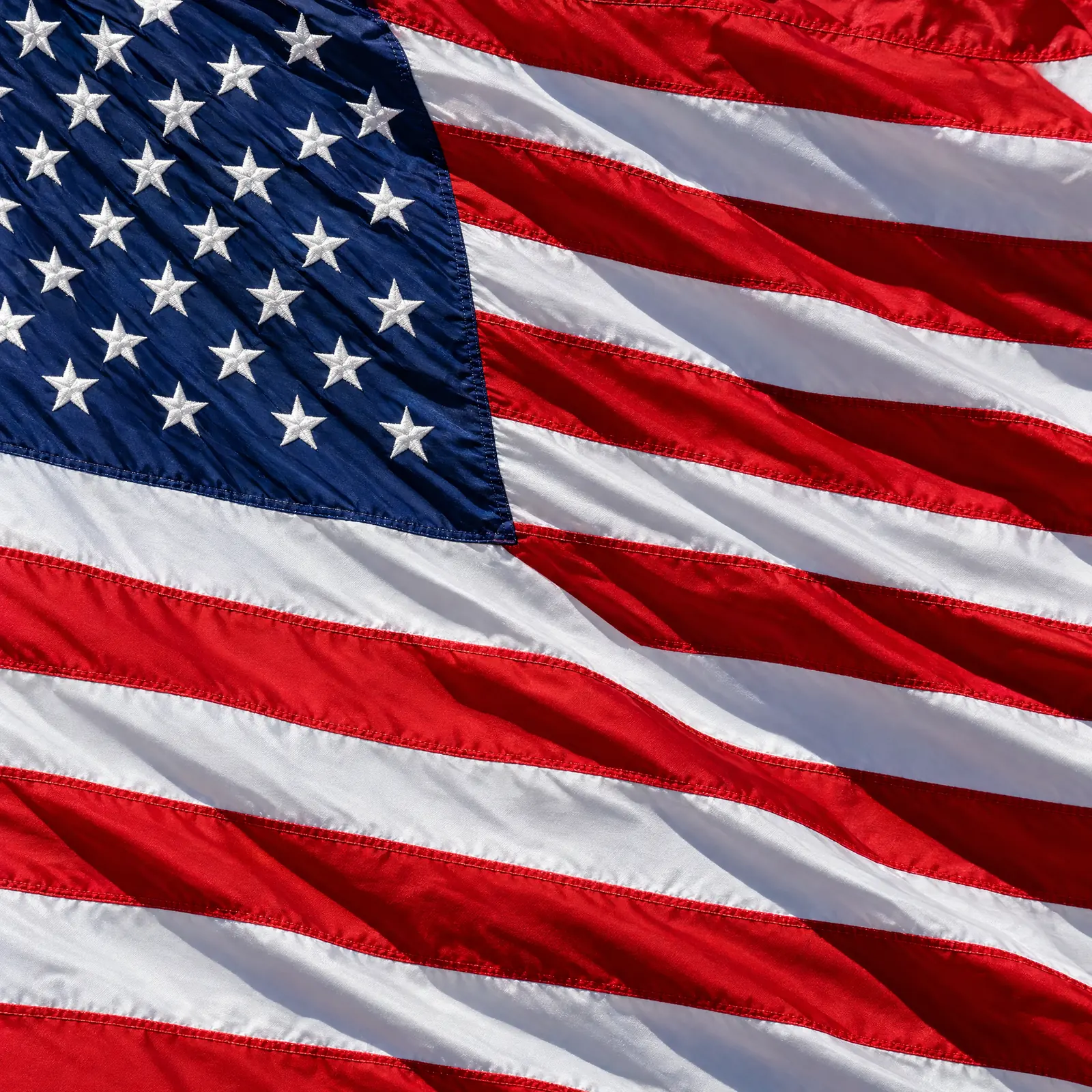 American flag waving in the Nevada sun