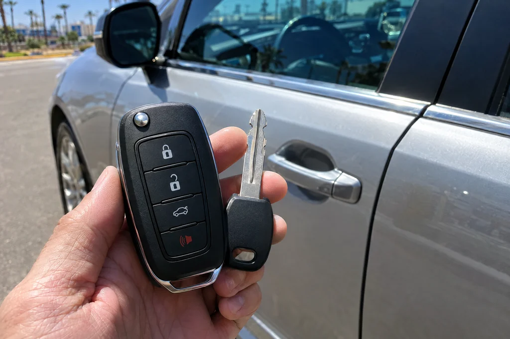 Car key fob and key blade for replacement service in Las Vegas